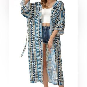 Geometric Patterned Kimono